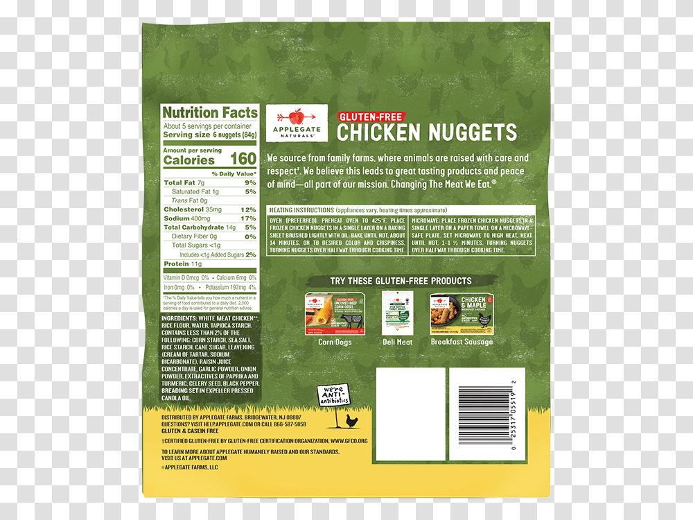 Natural Gluten Free Chicken Nuggets Family Brochure, Flyer, Poster, Paper, Advertisement Transparent Png
