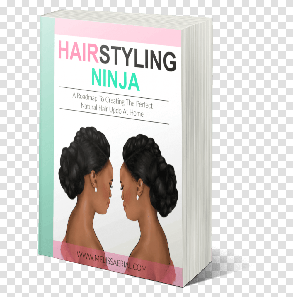 Natural Hair Updo Styling Hair, Person, Poster, Advertisement, Black Hair Transparent Png