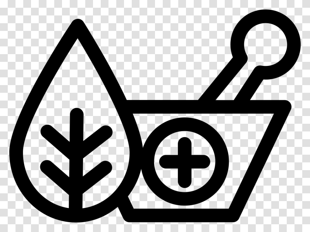 Natural Herbs And A Mortar For Healing Traditional Chinese Medicine Icon, Stencil, Shovel, Tool Transparent Png
