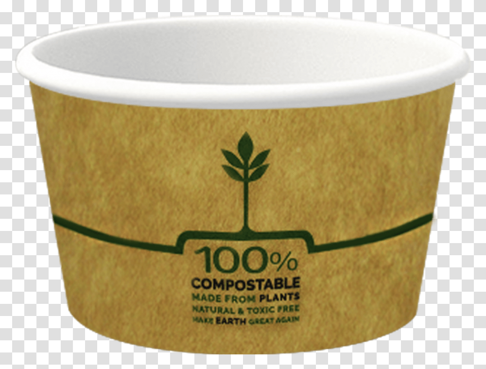 Natural Ice Cream Tub Made From Paper And Fully Ice Cream, Bowl, Coffee Cup, Pottery, Label Transparent Png
