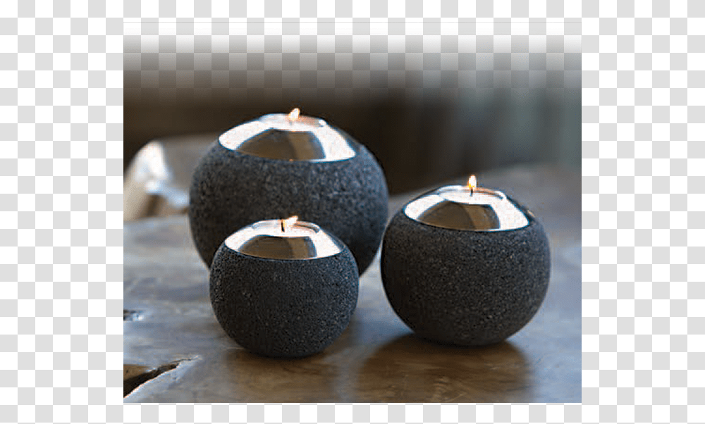 Natural Lava Stone Tea Light Candle Holders Candle, Sphere, Plant, Tape, Bronze Transparent Png