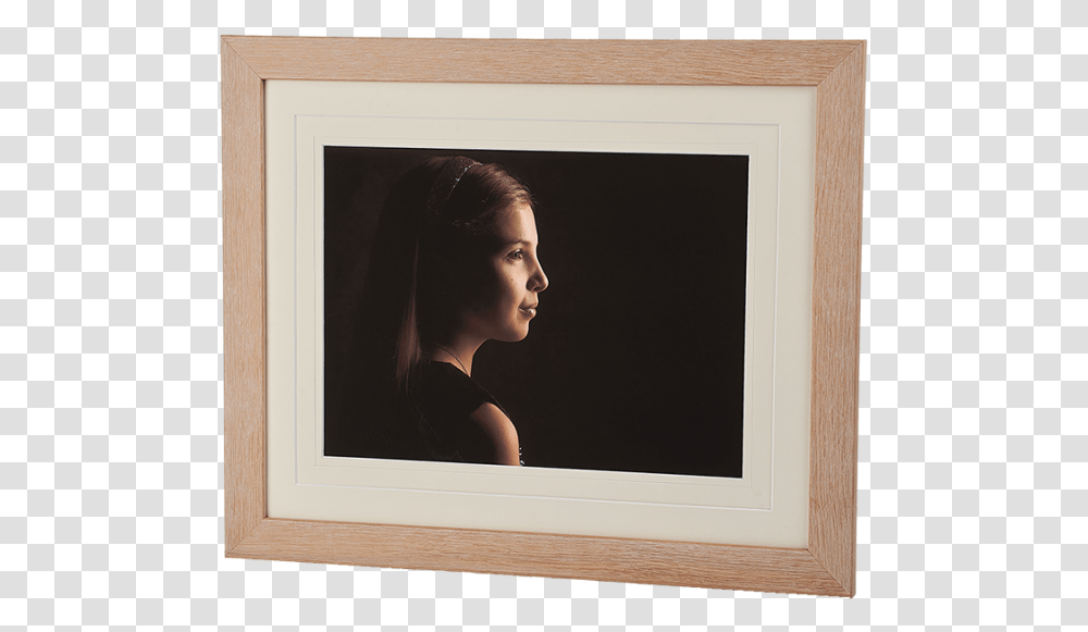 Natural Oak Wood Traditional Frame Framing Studio Portraits Picture Frame, Person, Monitor, Face, Canvas Transparent Png