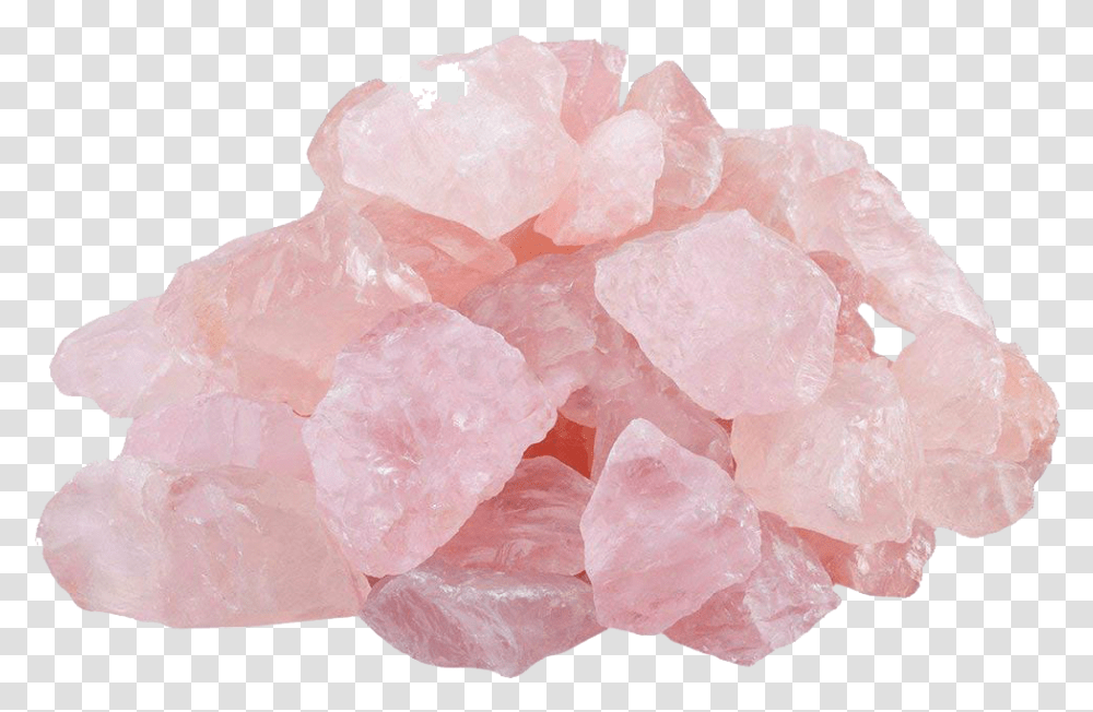 Natural Raw Pink Rose Quartz Crystal Rose Quartz, Mineral, Flower, Plant Transparent Png
