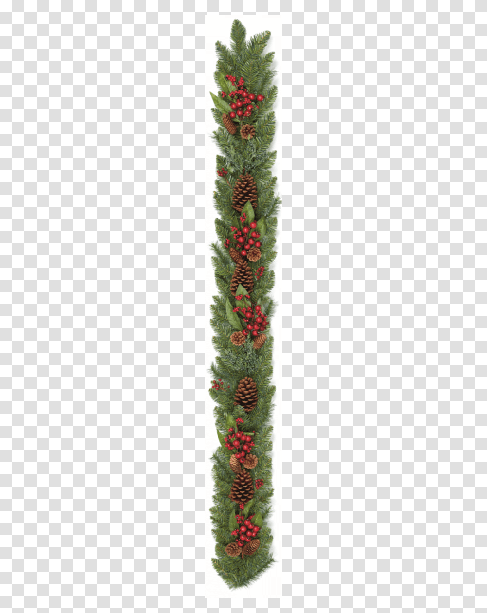 Natural Red Berry Christmas Garland With Pine Cones, Plant, Tree, Fir, Abies Transparent Png
