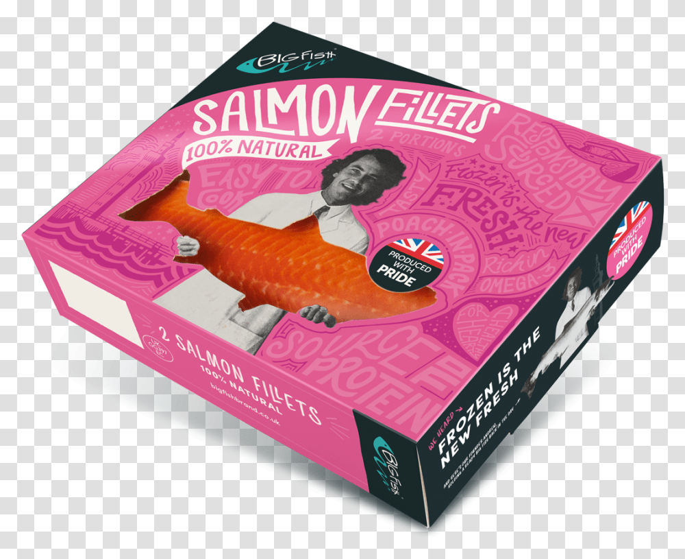 Natural Salmon Fillets Salmon Bigfish, Box, Animal Transparent Png