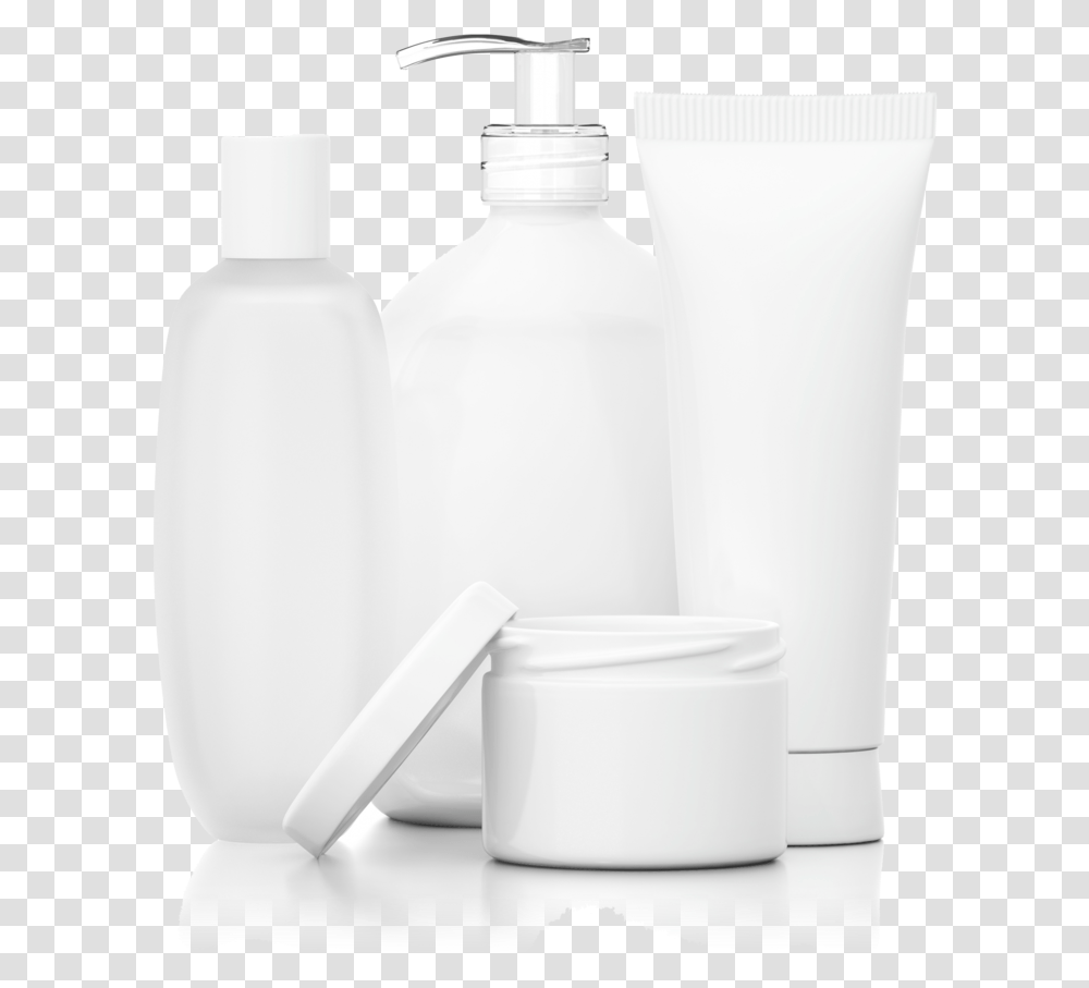 Natural Skincare Contract Manufacturer White Cosmetic Container, Bottle, Lotion, Plastic Transparent Png