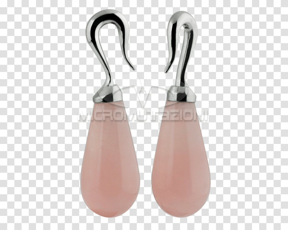 Natural Stone Rose Quartz Tear With Steel Hook Price For Pair Earrings, Bottle, Condo, Housing, Building Transparent Png