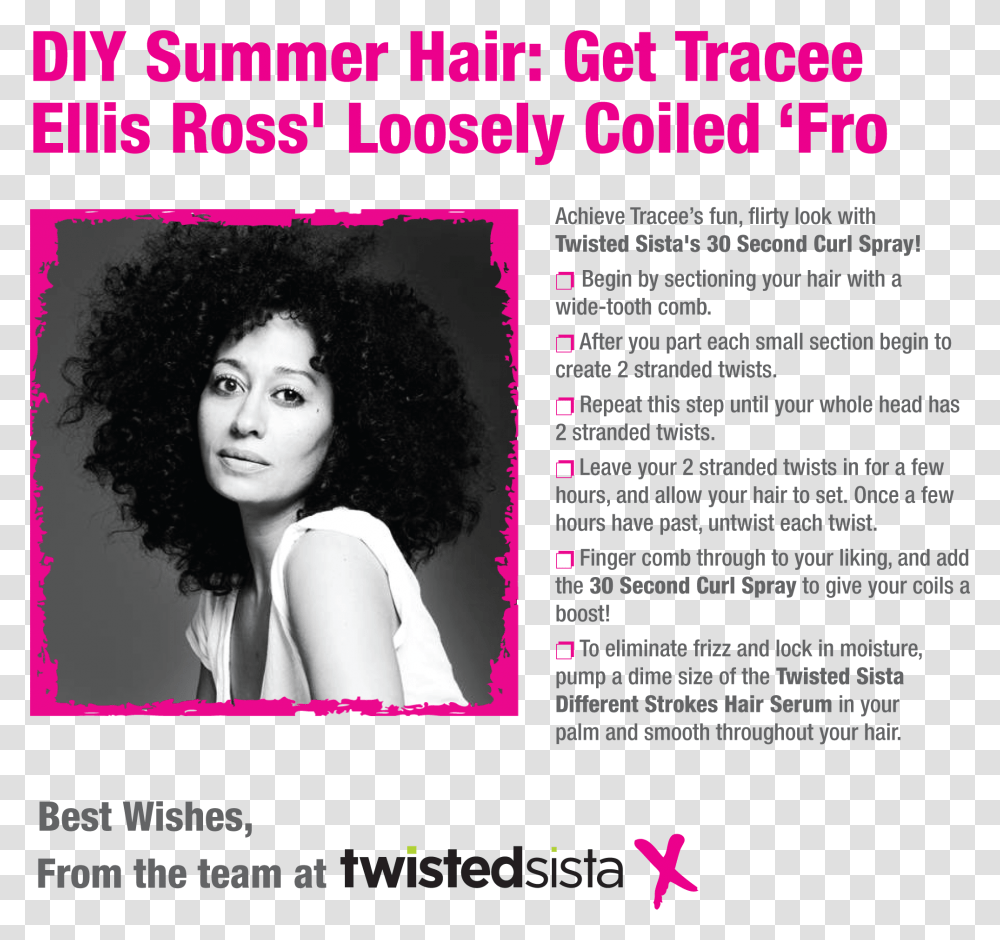 Naturalhair Tracee Ellis Ross Loosely Coiled Fro Tracee Ellis Ross Hair, Person, Human, Poster, Advertisement Transparent Png