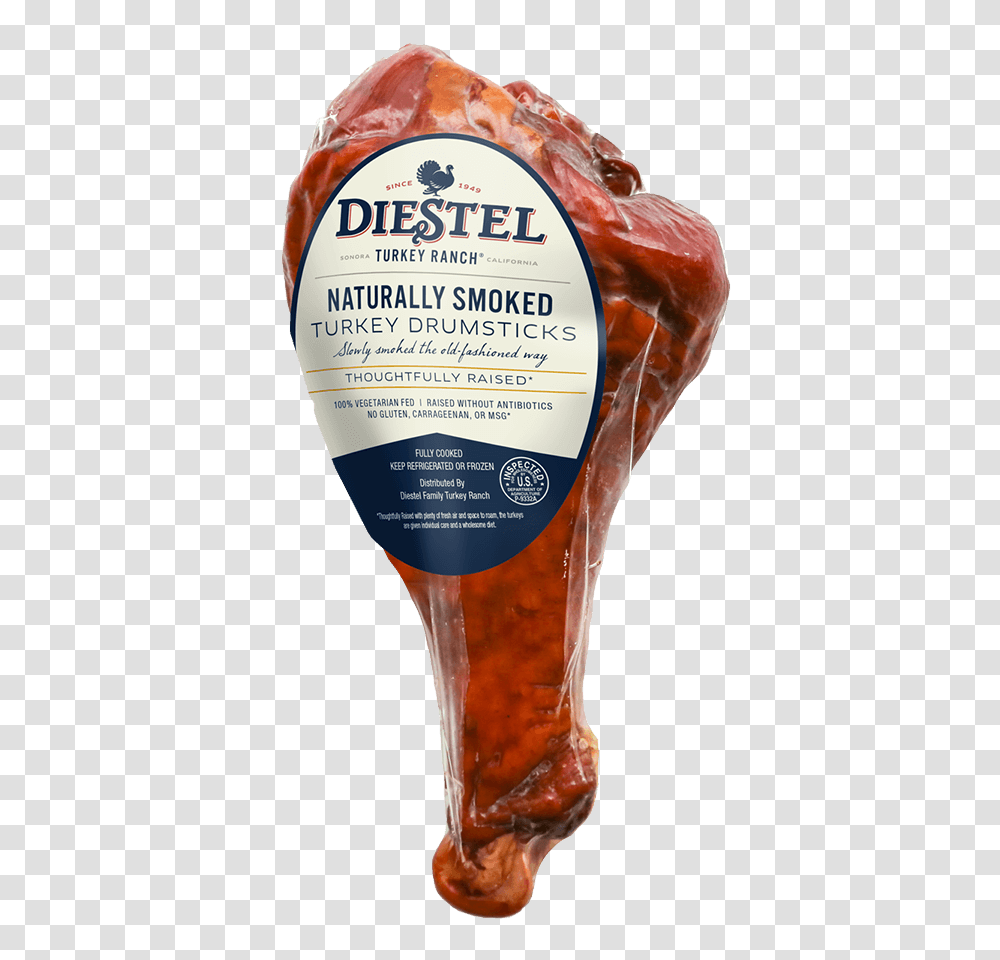 Naturally Smoked Turkey Drumstick Frozen Smoked Turkey Leg, Food, Ketchup, Bottle, Beer Transparent Png
