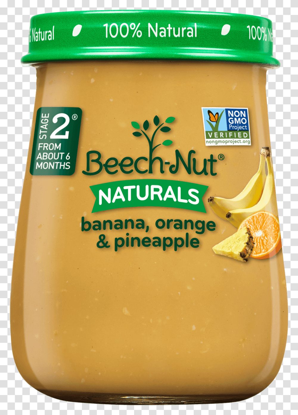 Naturals Banana Orange Amp Pineapple Jar Beechnut Naturals Baby Food, Mayonnaise, Beer, Alcohol, Beverage Transparent Png