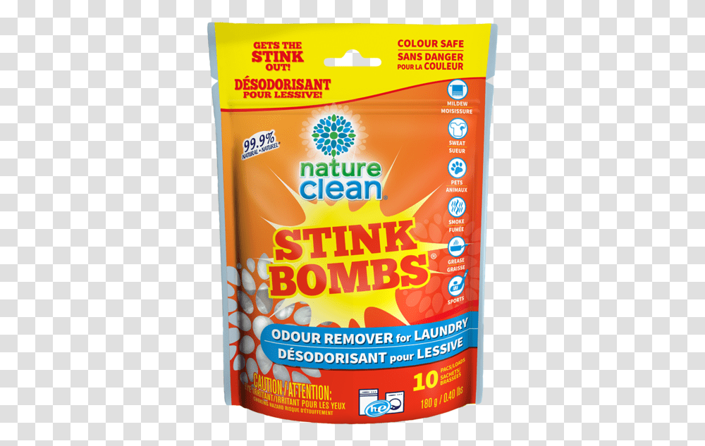 Nature Clean Stink Bomb, Bottle, Advertisement, Food, Label Transparent Png