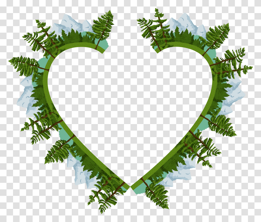 Nature Clipart Frame Portable Network Graphics, Green, Heart, Plant Transparent Png