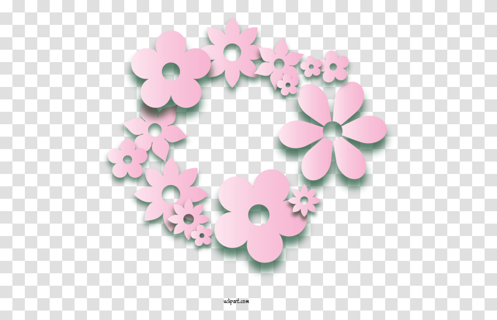 Nature Floral Design Circle Pattern For Spring Spring Girly, Graphics, Art, Rug, Wreath Transparent Png