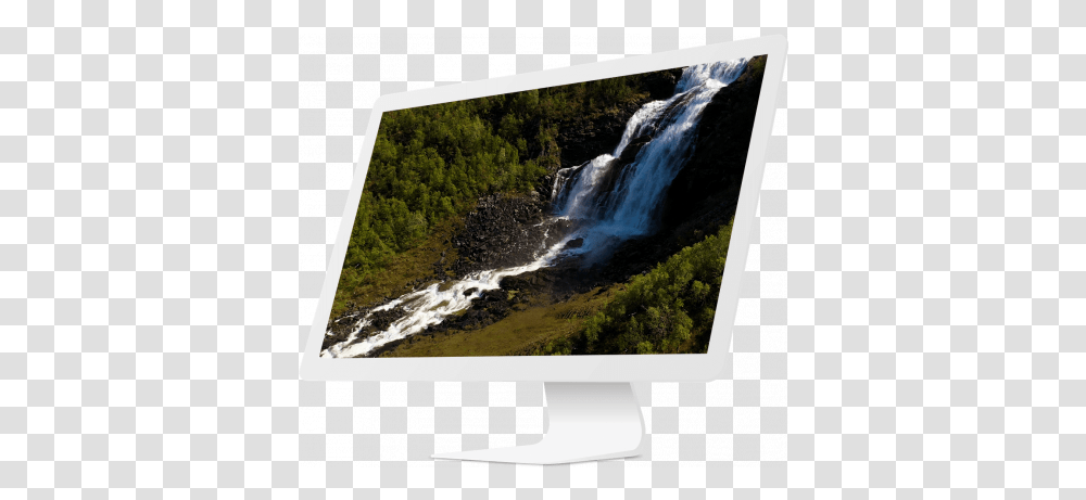 Nature Stock Videos Download Free Stock Footage Instantly Waterfall, Monitor, Screen, Electronics, LCD Screen Transparent Png