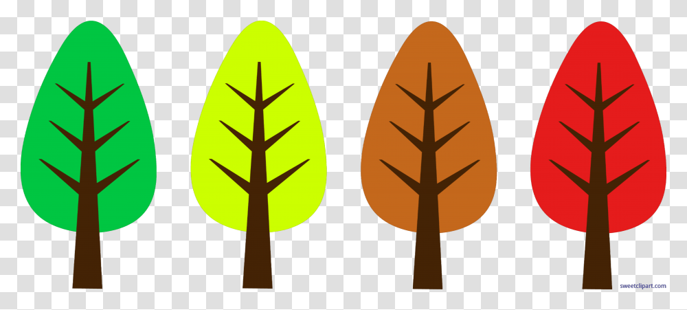 Nature Trees Simple Set Clip Art, Leaf, Plant, Pattern, Ornament Transparent Png