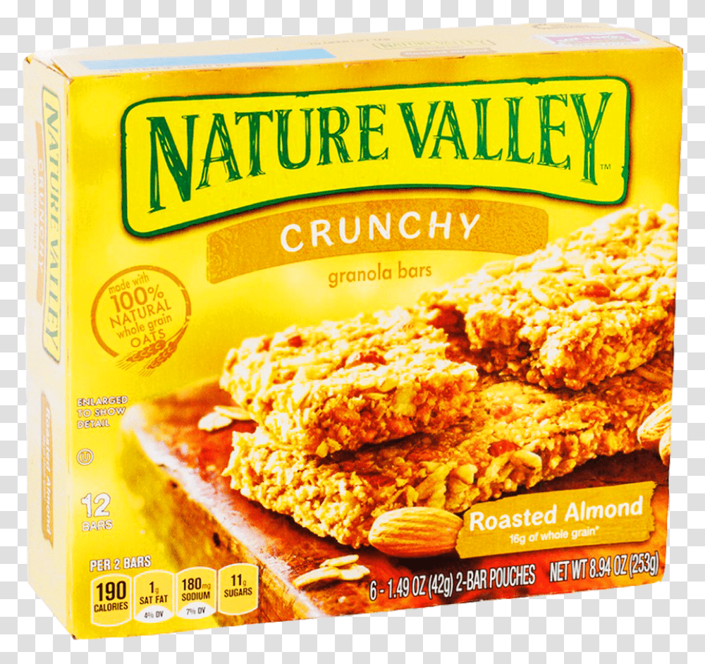 Nature Valley Crunchy Granola 12 Bars 253 Gm Nature Valley Crunchy Almond, Food, Snack, Menu Transparent Png