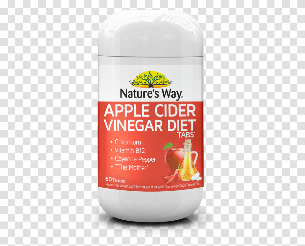 Nature's Way Apple Cider Vinegar Diet 60 Tablets, Plant, Food, Fruit, Produce Transparent Png