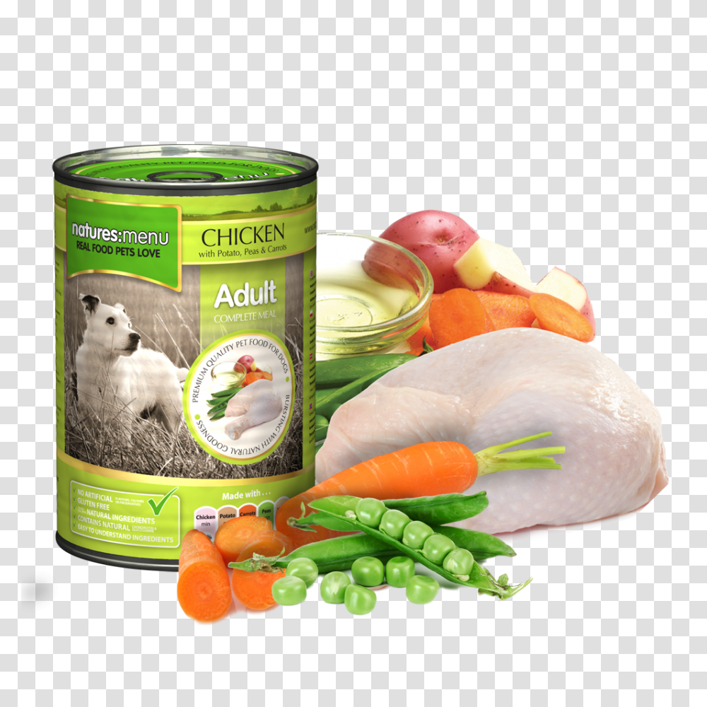 Natures Menu Dog Food Can Chicken, Canned Goods, Aluminium, Tin, Plant Transparent Png