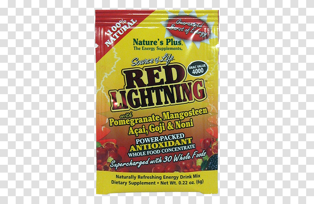 Natures Plus Source Of Life Red Lightning Packet, Advertisement, Poster, Flyer, Paper Transparent Png