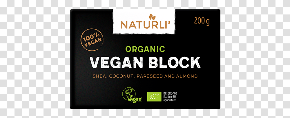 Naturli Organic Vegan Block, Label, Paper, Plant Transparent Png