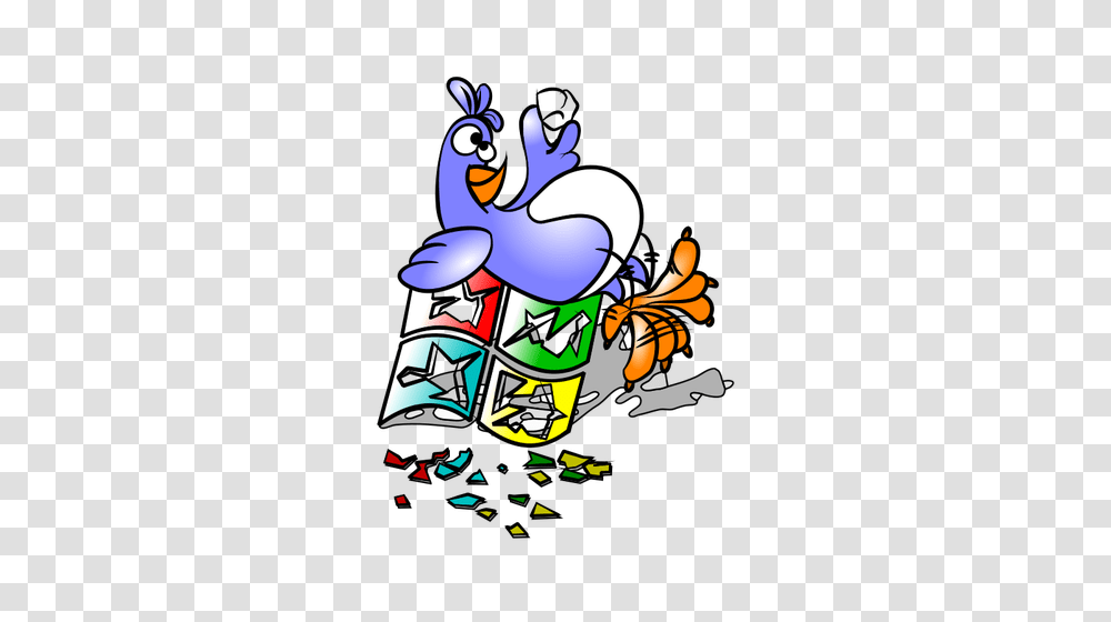 Naughty Linux On Broken Windows Logo Vector Illustration Public, Animal, Bird Transparent Png