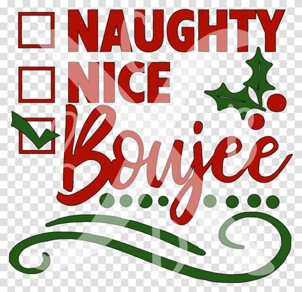 Naughty Or Nice Graphic Design, Poster, Advertisement, Label Transparent Png