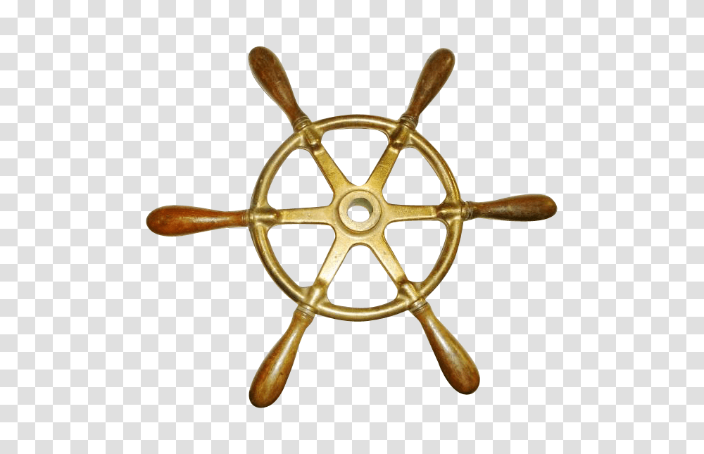 Nautical Antique Bronze Ships Wheel Spotlight On Heirlooms, Steering Wheel, Scissors, Blade Transparent Png