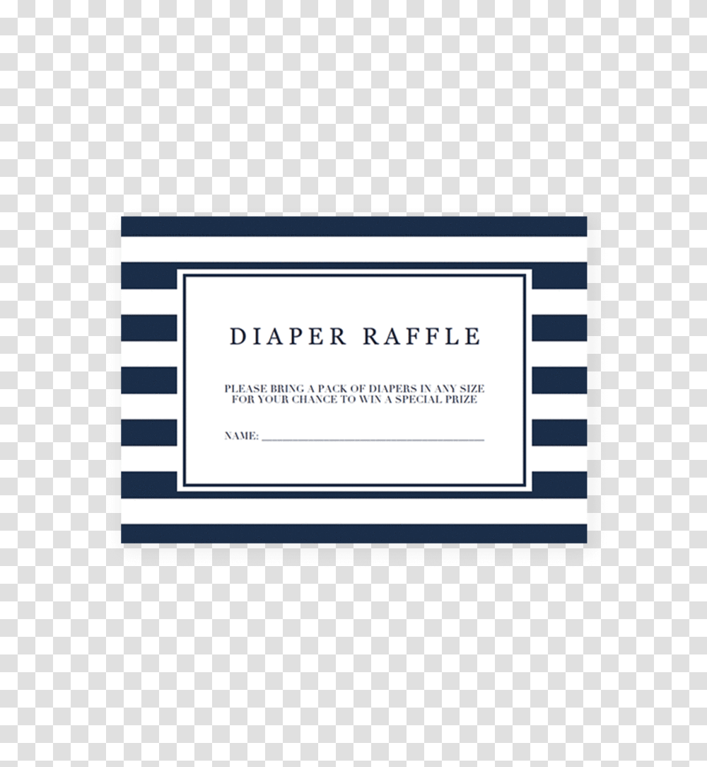 Nautical Baby Shower Diaper Raffle Ticket Template Instant, Business Card, Paper, Label Transparent Png