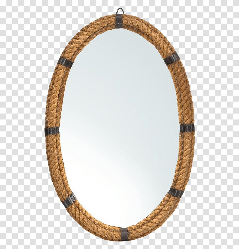 Nautical Rope Oval Nautical Rope Mirror Transparent Png