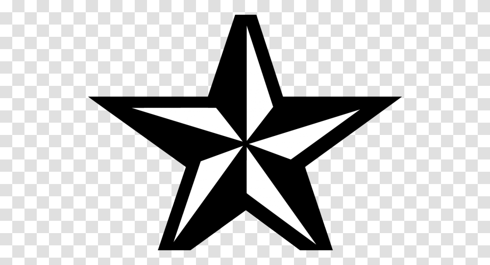 Nautical Star Tattoos Clipart Compass Star White And Black Tattoo, Star Symbol Transparent Png