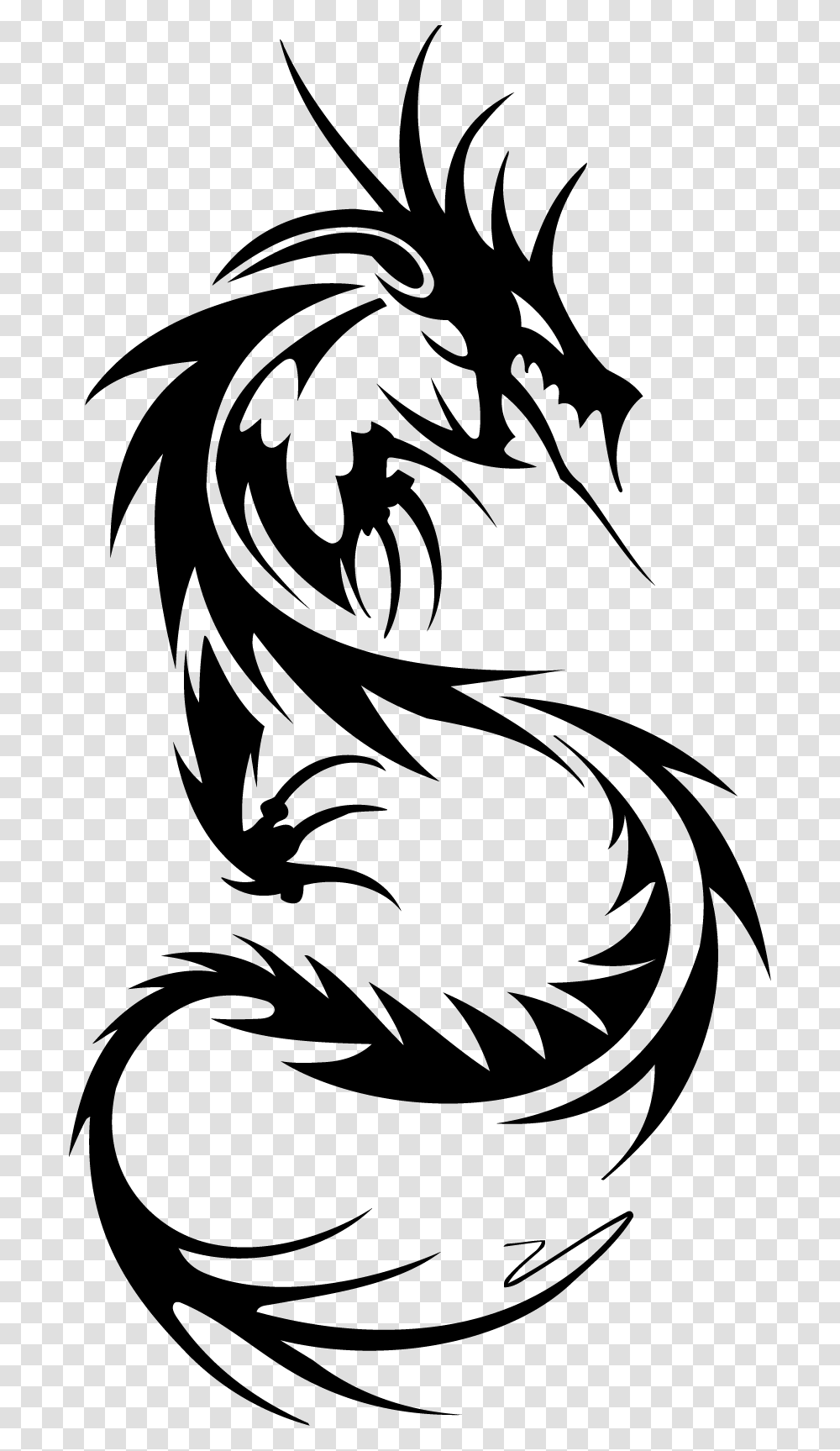Nautical Star Tattoos Clipart Sleeve Dragon Designs, Stencil Transparent Png