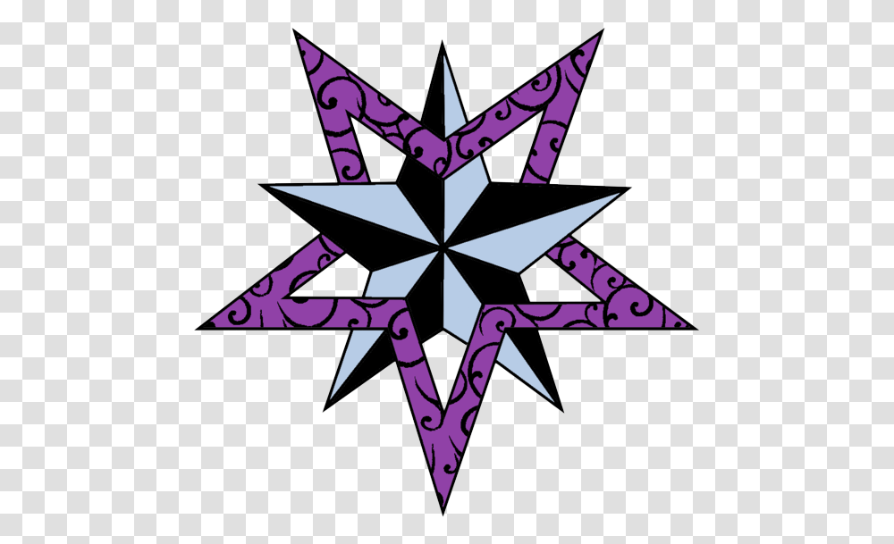 Nautical Star Tattoos Picture Tribal Nautical Star Tattoo, Star Symbol, Cross Transparent Png