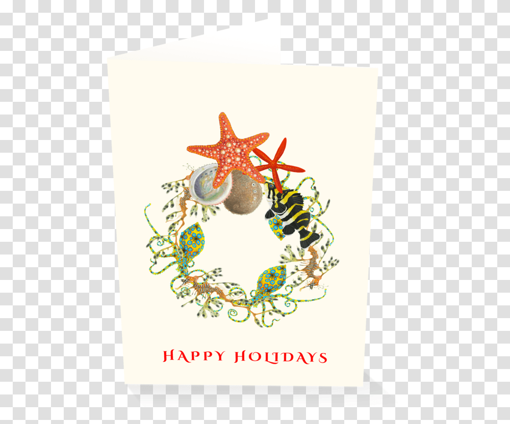 Nautical Wreath Holiday Card Boxed Set Event, Symbol, Animal, Invertebrate, Text Transparent Png