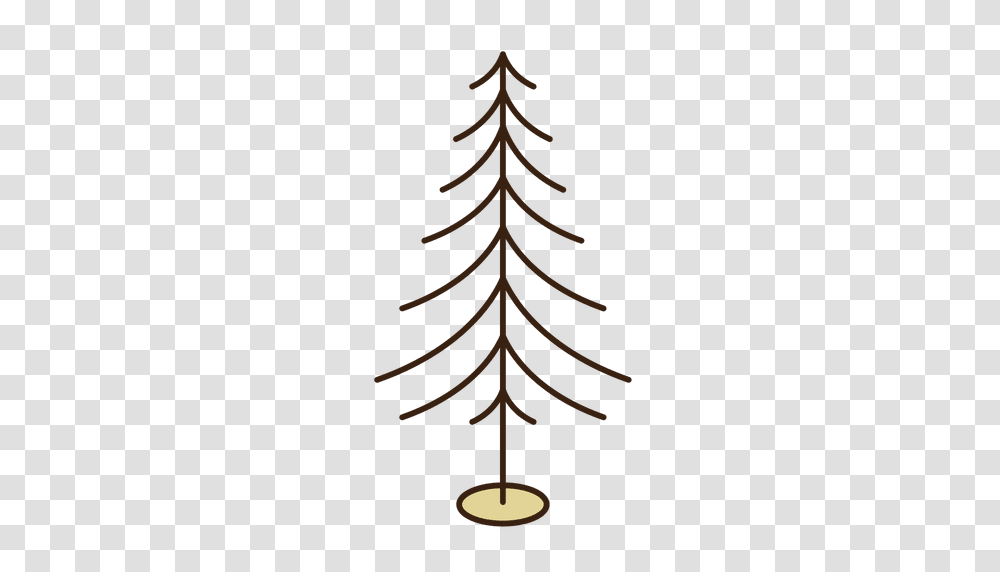 Navidad Icono De Trazo Ramas De Los, Tree, Plant, Ornament, Spider Transparent Png