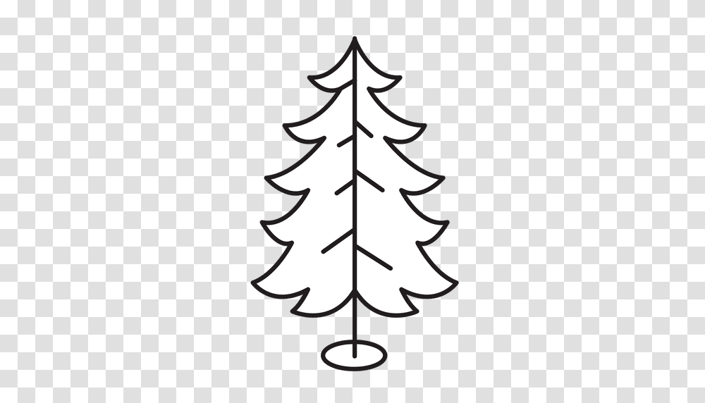 Navidad Icono De Trazo Ramas De Rizado, Tree, Plant, Ornament, Christmas Tree Transparent Png