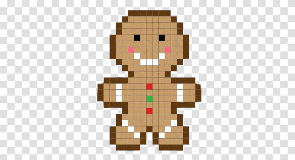 Navidad Sticker Galletas Pixel Art Gingerbread Man, Chess, Game, Pattern, Sweets Transparent Png