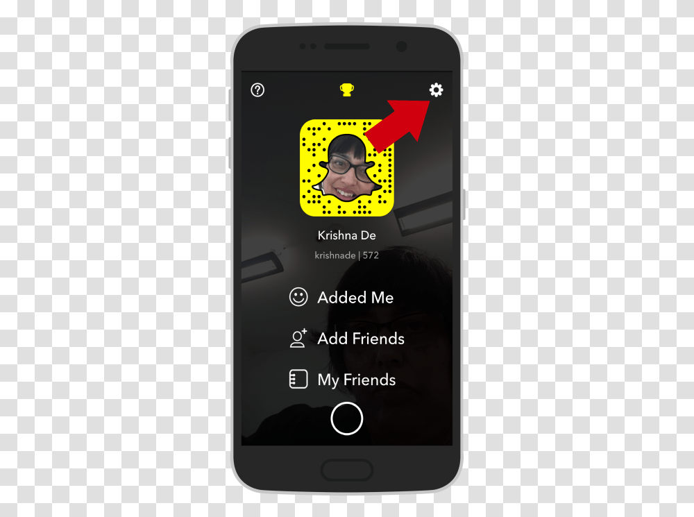 Navigate To Settings On Your Snapchat Account To Enable Iphone, Mobile Phone, Electronics, Cell Phone, Person Transparent Png