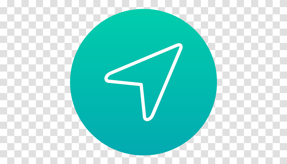 Navigation Arrow Pointer Icon Google Maps, Symbol, Triangle, Sign, Balloon Transparent Png