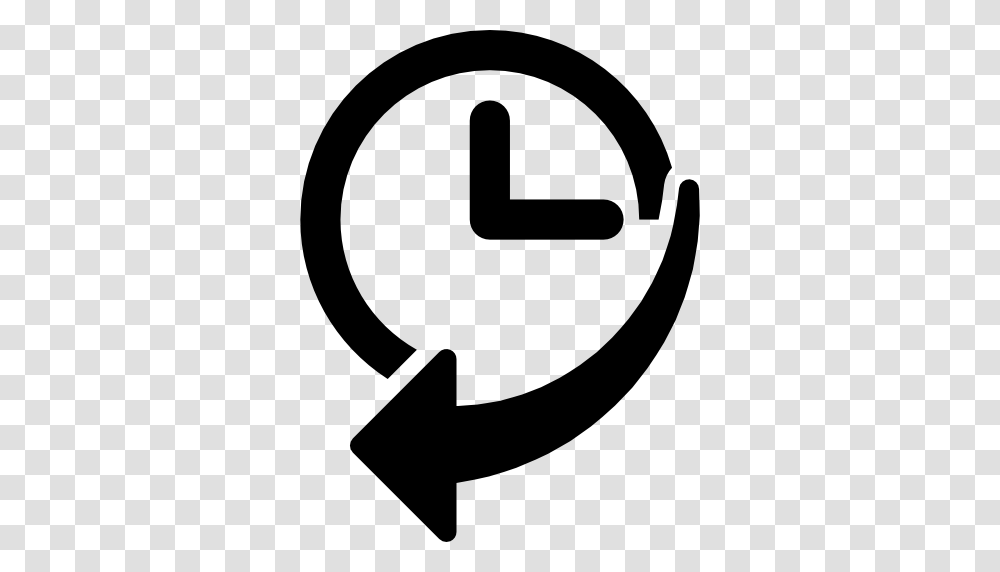Navigation History Interface Symbol Of A Clock With An Arrow, Axe, Tool, Stencil, Number Transparent Png