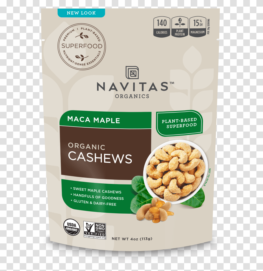 Navitas Naturals Superfood Plus Cashews Goji Basil, Plant, Nut, Vegetable, Menu Transparent Png
