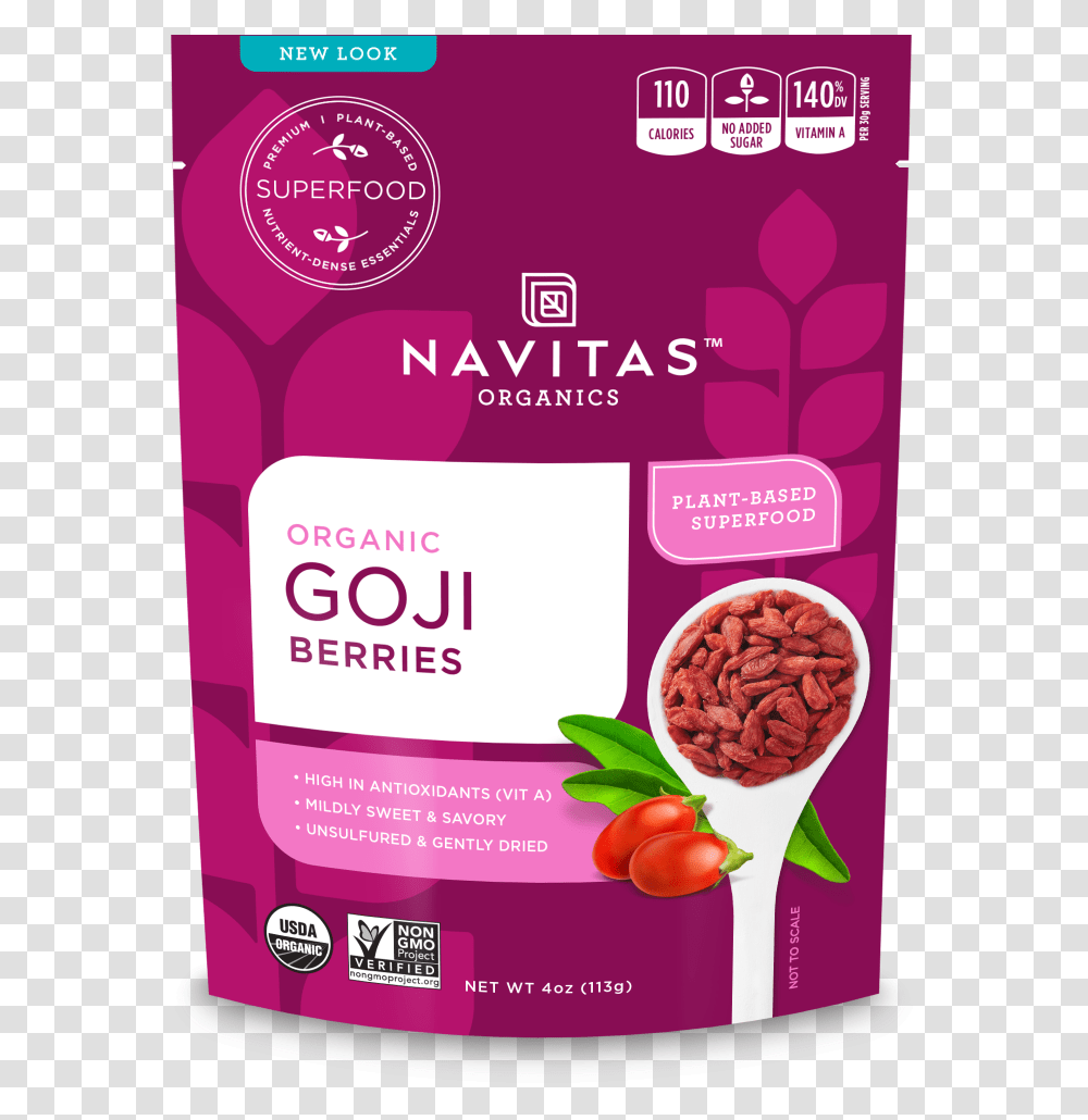 Navitas Organics Goji Berries, Poster, Advertisement, Plant, Food Transparent Png