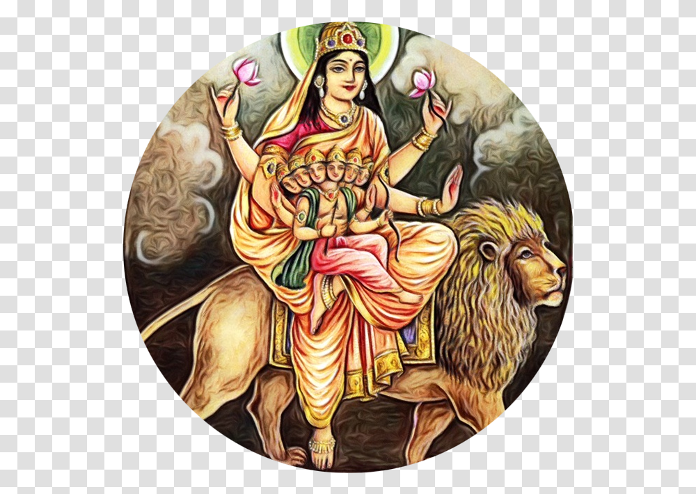 Navratri 5th Day Devi, Person, Human, Painting Transparent Png