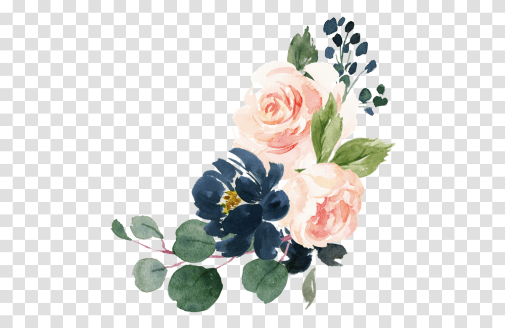 Navy And Blush Flowers, Plant, Rose, Blossom, Floral Design Transparent Png