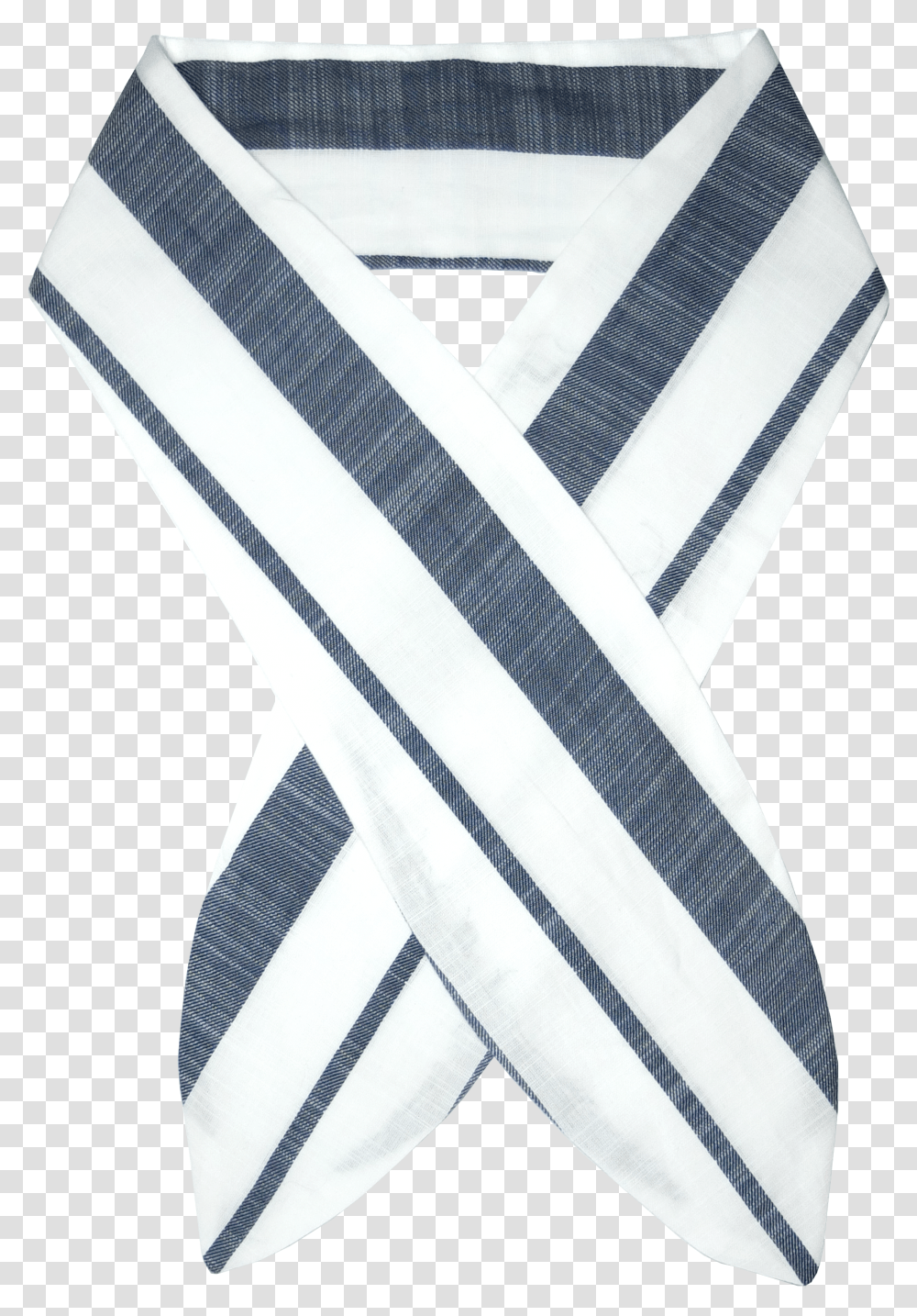 Navy And White Stripe Headscarf Transparent Png