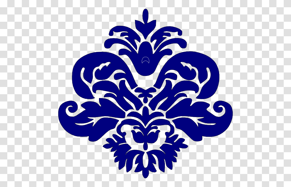 Navy Blue Damask Clip Art, Plant, Pattern, Rug, Stencil Transparent Png