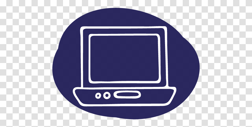 Navy Blue Laptop Icon Circle, Electronics, Monitor, Screen, Computer Transparent Png