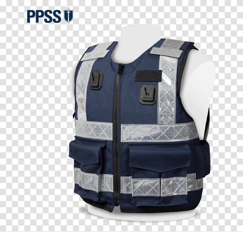Navy Blue Reflective Vest, Apparel, Lifejacket, Backpack Transparent Png