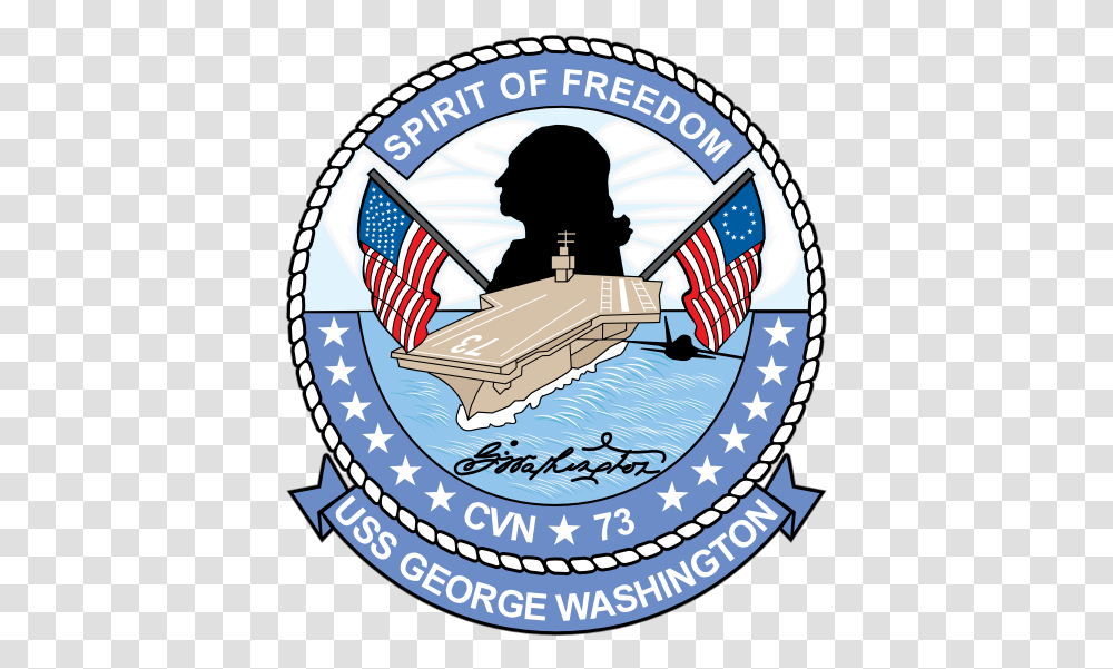 Navy Carrier Ship Cvn 73 Uss George Washington Sticker Uss George Washington, Symbol, Flag, Emblem, Logo Transparent Png