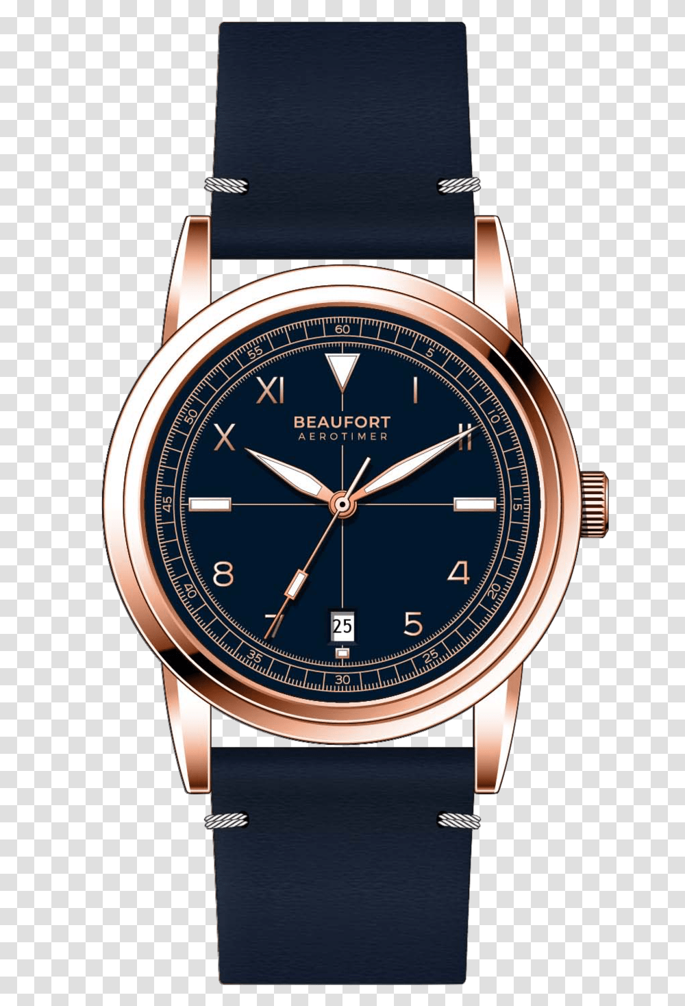Navy Gilt Rose Gold Automatic Watch, Wristwatch, Clock Tower, Architecture, Building Transparent Png