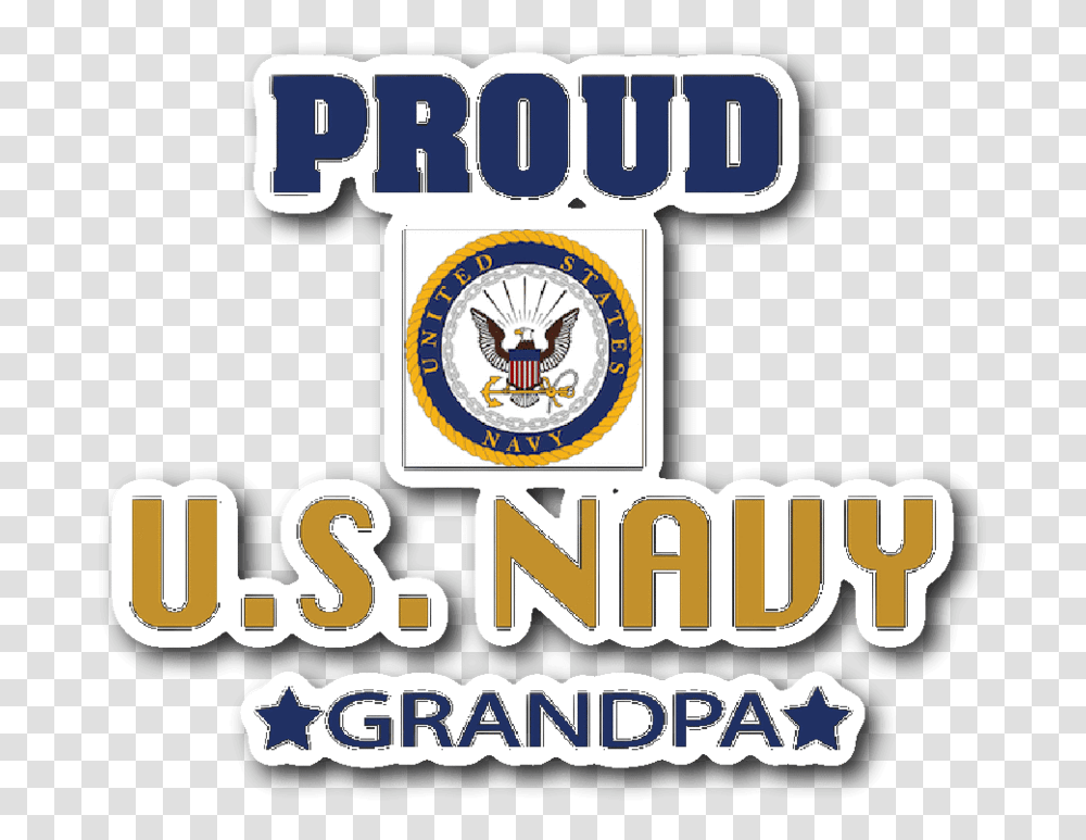 Navy Grandpa Car Window Sticker Gift For Grandfather, Word, Label, Logo Transparent Png